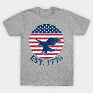 American Flag with Eagle, Est. 1776 T-Shirt